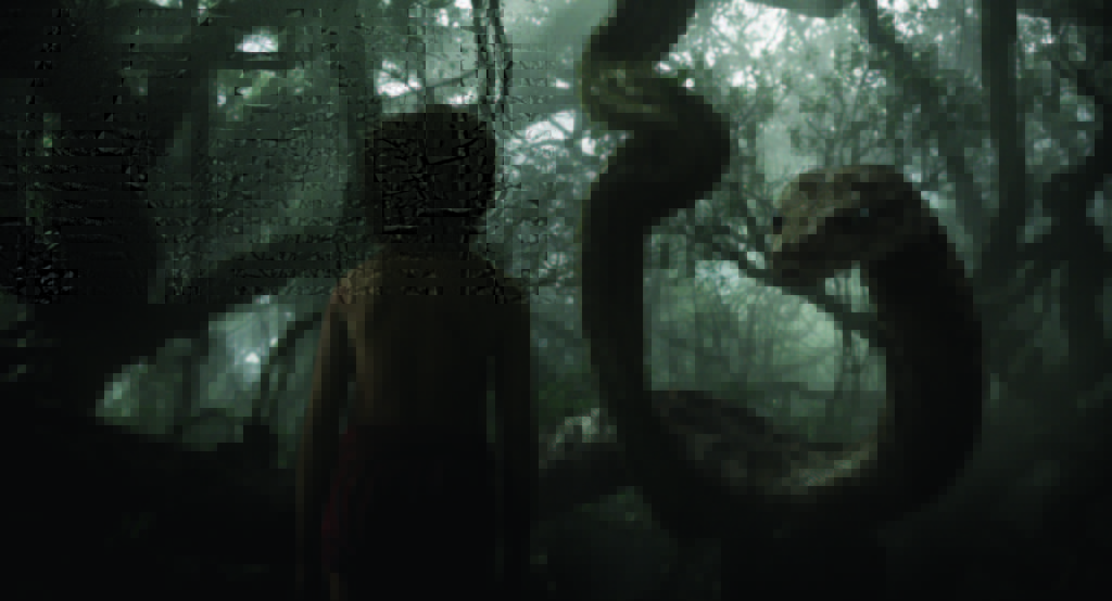THE JUNGLE BOOK - (L-R) MOWGLI and KAA. ©2015 Disney Enterprises, Inc. All Rights Reserved.