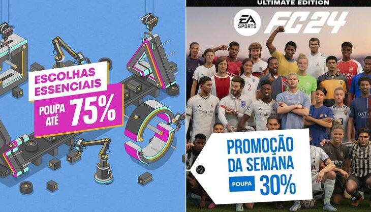 EA Sports FC 24 Ultimate Edition é o título em destaque na “Promoção da Semana” da PlayStation Store, que também recebe hoje campanha “Escolhas Essenciais”