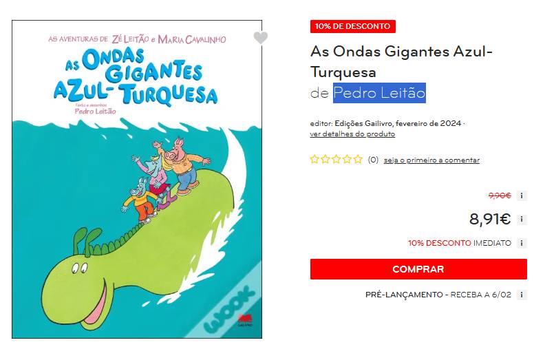 As Aventuras de Zé Leitão e Maria Cavalinho - Livro 16: As Ondas Gigantes Azul-Turquesa
