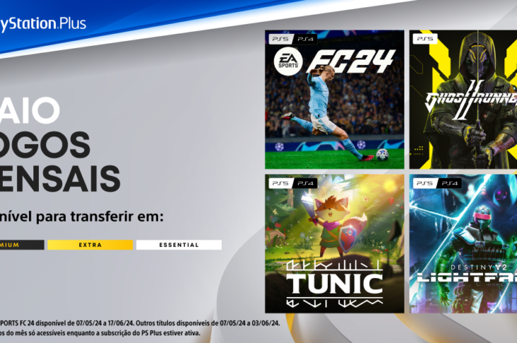 De realçar que a Edição Standard do EA SPORTS FC™ 24* inclui os jogos para a PlayStation®5 e a PlayStation®4. E que esta é uma nova era para o The World’s Game, com mais de 19 000 jogadores e jogadores totalmente licenciados, mais de 700 equipas e mais de 30 ligas na experiência de futebol mais autêntica alguma vez criada. Com este título, os jogadores poderão sentir-se mais próximos do jogo com três tecnologias de ponta que potenciam um realismo sem paralelo em todos os encontros: HyperMotionV, Estilos de Jogo otimizados pela Opta e um Motor Frostbite aperfeiçoado. Os membros do PlayStation®Plus poderão ainda desfrutar de um conteúdo exclusivo para o modo Ultimate Team, sendo este um PlayStation®Plus starter pack, que contém 11 jogadores não negociáveis com classificação 82 ou superior, além de um dos maiores craques de todos os tempos do futebol como uma escolha ICON Loan Player Pick para 7 jogos. Já Ghostrunner 2, disponível para todos os jogadores da PlayStation®5, é a continuação do aclamado FPP slasher hardcore que se passa um ano após os eventos de Ghostrunner. Aqui, os jogadores terão a oportunidade de se aventurarem no futuro cyberpunk pós-apocalíptico que decorre após a queda da Keymaster, uma tirana que governou a Dharma Tower, o último refúgio da humanidade. No jogo, Jack está de volta para enfrentar o culto violento de IA que se formou em torno da Dharma Tower e moldar o futuro da humanidade. Por outro lado, Tunic, que estará disponível para todos os jogadores da PlayStation®5 e da PlayStation®4, é um título de ação isométrico sobre uma pequena raposa numa grande aventura, onde os jogadores poderão explorar uma terra recheada de lendas perdidas, poderes antigos e monstros ferozes. Já Lightfall para o Destiny 2, que também estará disponível para todos os jogadores da PlayStation®5 e da PlayStation®4, é uma expansão que marca o penúltimo capítulo da épica saga Luz e Trevas do universo Destiny. Nesta nova campanha, os jogadores irão enfrentar o poder de Calus e da Legião das Sombras na sua lita pela libertação da metrópole de Neomuna.