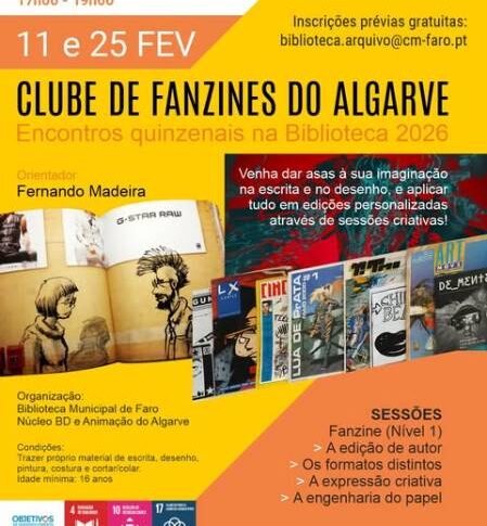 Clube de Fanzines do Algarve promove encontros criativos na Biblioteca Municipal de Faro