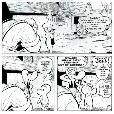 Bone mistura humor e fantasia épica numa das obras mais completas da banda desenhada moderna, equilibrando leveza e profundidade com mestria.