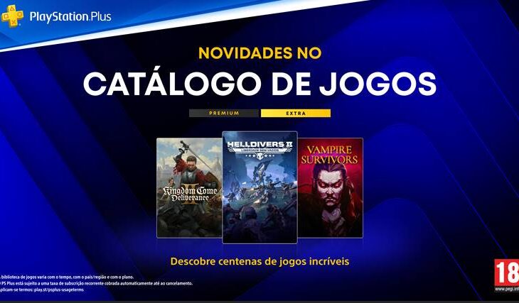 O PlayStation Plus recebe em agosto uma nova seleção de jogos, com Helldivers 2, Kingdom Come: Deliverance II e vários outros destaques.